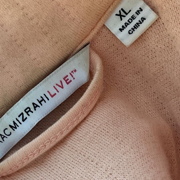 From Isaac Mizrahi Live!  Women's Jacket Sz XL Quilted Peach Mellon - Picture 6 of 6